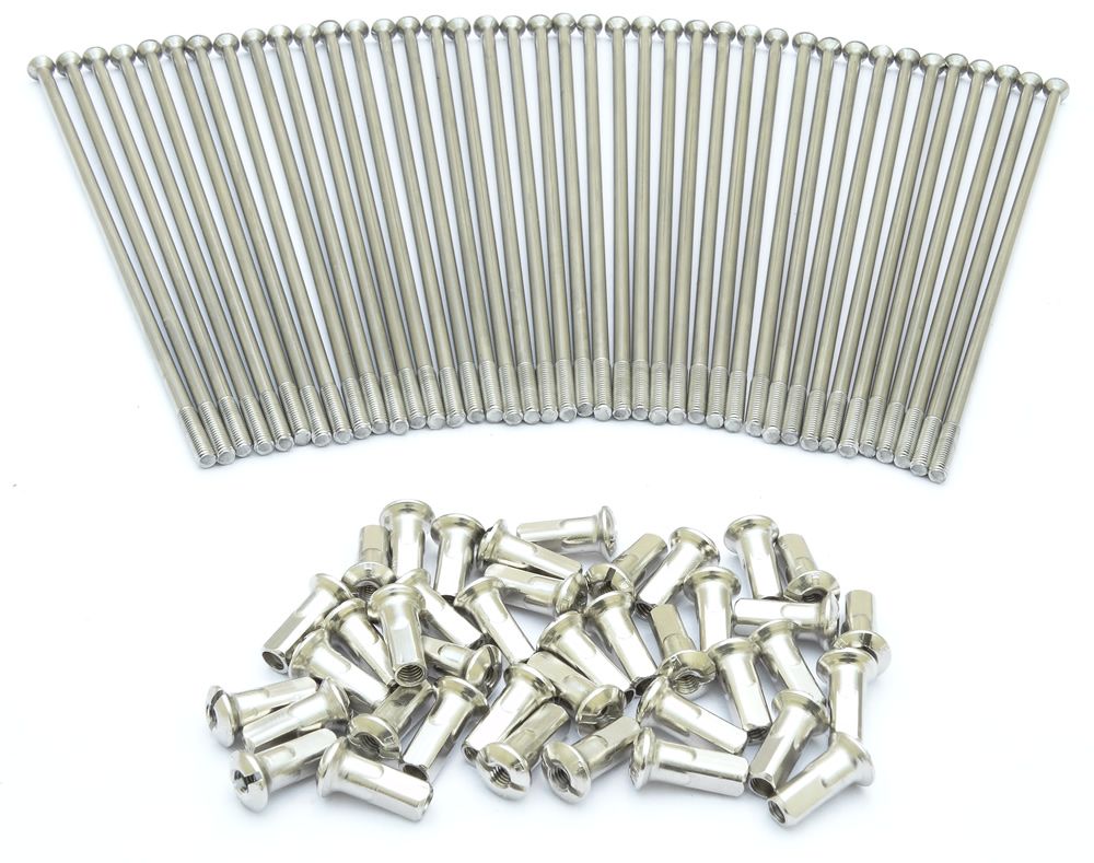 Stainless spokes BMW R90/6; R100CS Front - 174-40